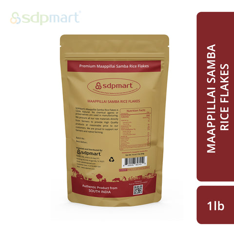 SDPMart Premium Maappillai Samba Rice Flakes 1 LB - SDPMart
