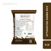 SDPMart Premium Ottadaiyan Samba Rice 4 LB - SDPMart