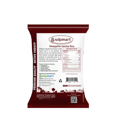 SDPMart Premium Maappillai Samba Rice 4 LB - SDPMart
