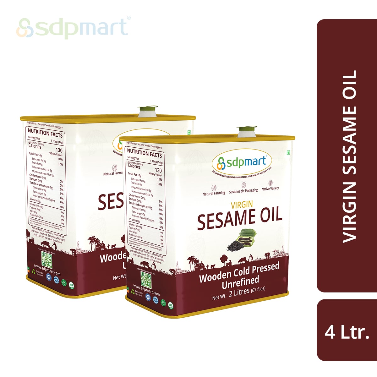 SDPMart Premium Virgin Chekku Sesame Oil
