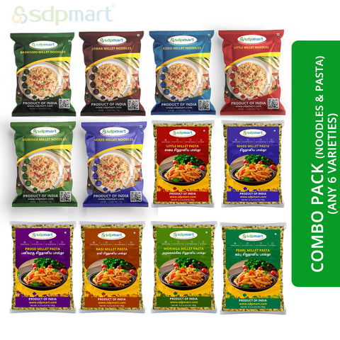 Combo Millet Noodles & Pastas - 6 + 6 Assorted Packets - SDPMart