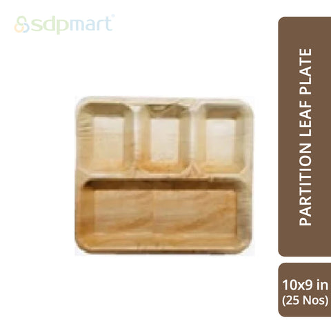 SDPMart Premium Palm Leaf Plate Partition 10X9 INCH U3L1 - SDPMart