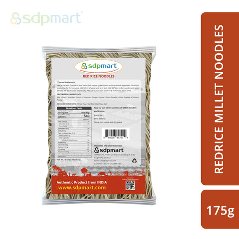 SDPMart Red Rice Millet Noodles 175 Gms - SDPMart