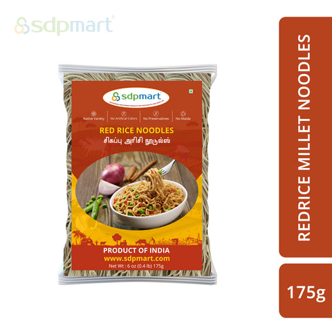 SDPMart Red Rice Millet Noodles 175 Gms - SDPMart