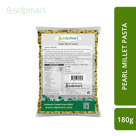 SDPMart Pearl Millet Pasta 180 Gms - SDPMart