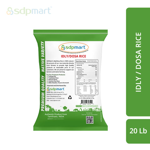 SDPMart Premium Idly Rice 20 LB - SDPMart
