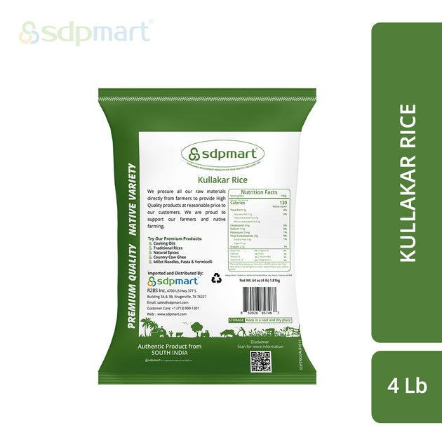 SDPMart Premium Kullakar Rice 4 LB