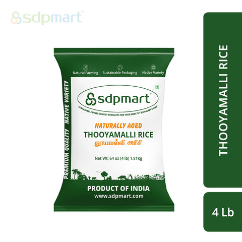 SDPMart Premium Thooyamalli Rice 4 LB - SDPMart